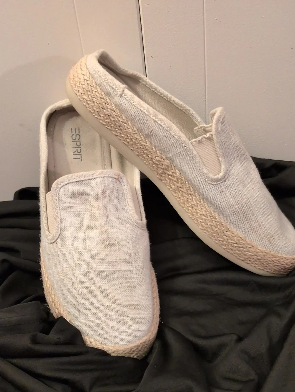 Esprit Cream Slip-On Espadrille Loafers